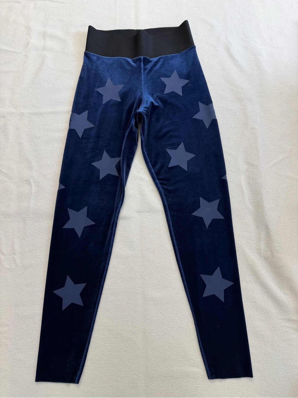 ultracor Navy Velvet Leggings with Star Print